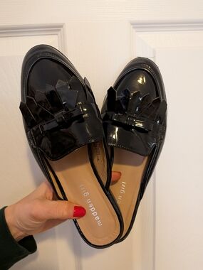 Madden Girl Black Patent Tassel Loafers